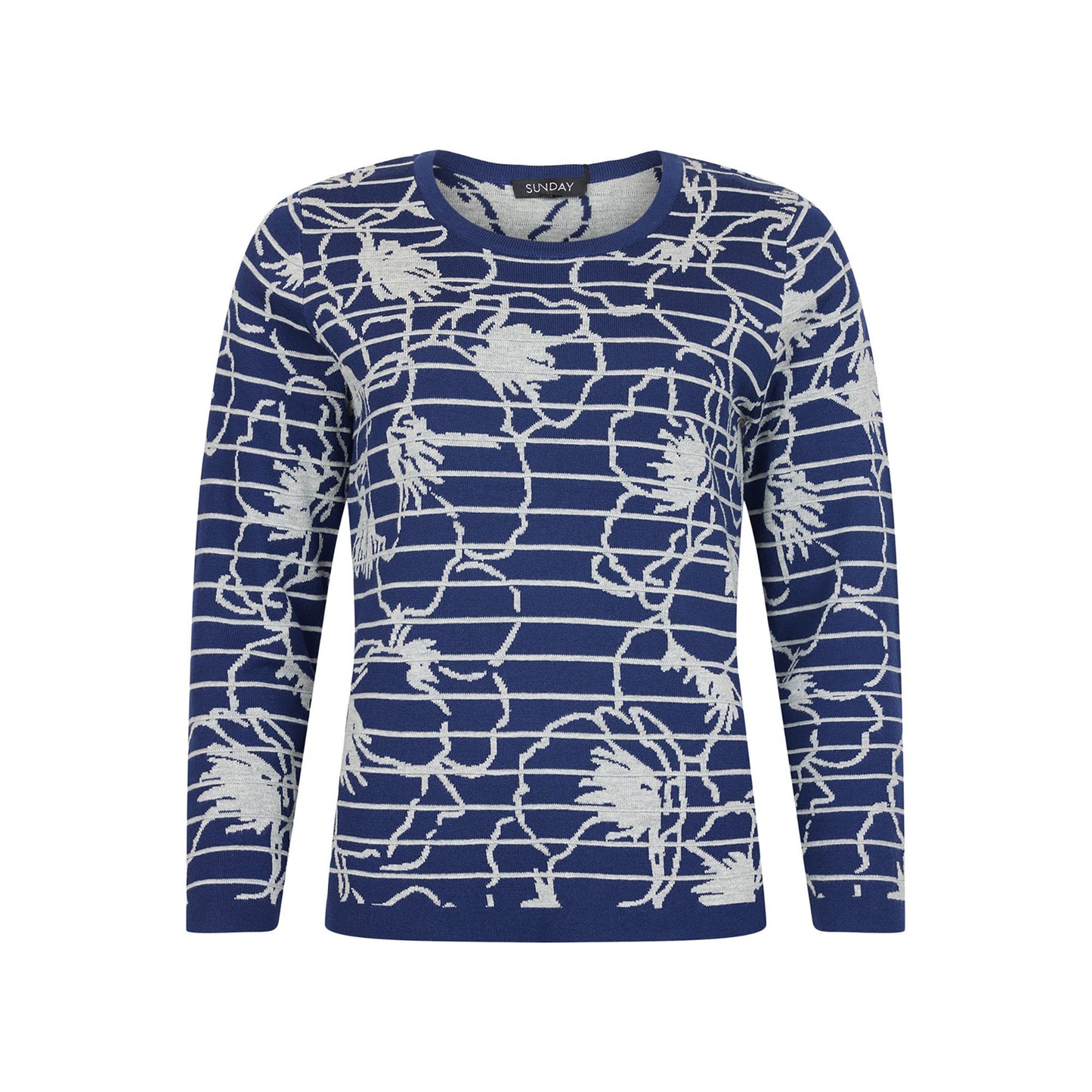 Patterned Crew Neck
