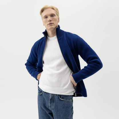 Mans Windproof Full Zip Knit