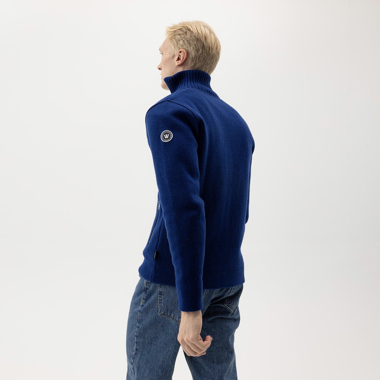 Mans Windproof Full Zip Knit