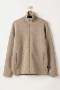 Mans Windproof Full Zip Knit