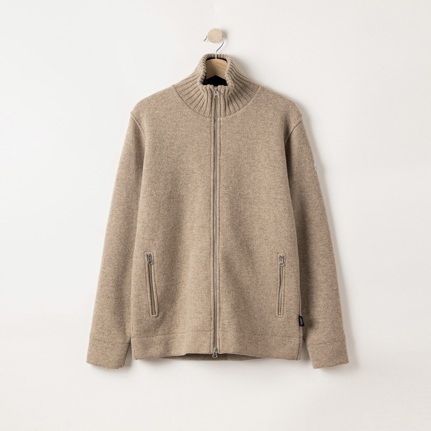 Mans Windproof Full Zip Knit
