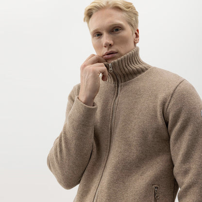 Mans Windproof Full Zip Knit