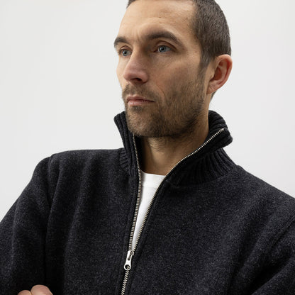 Mans Windproof Full Zip Knit