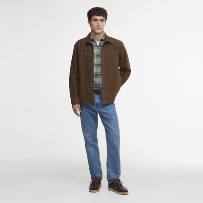 Regular Moleskin Overshirt Dark