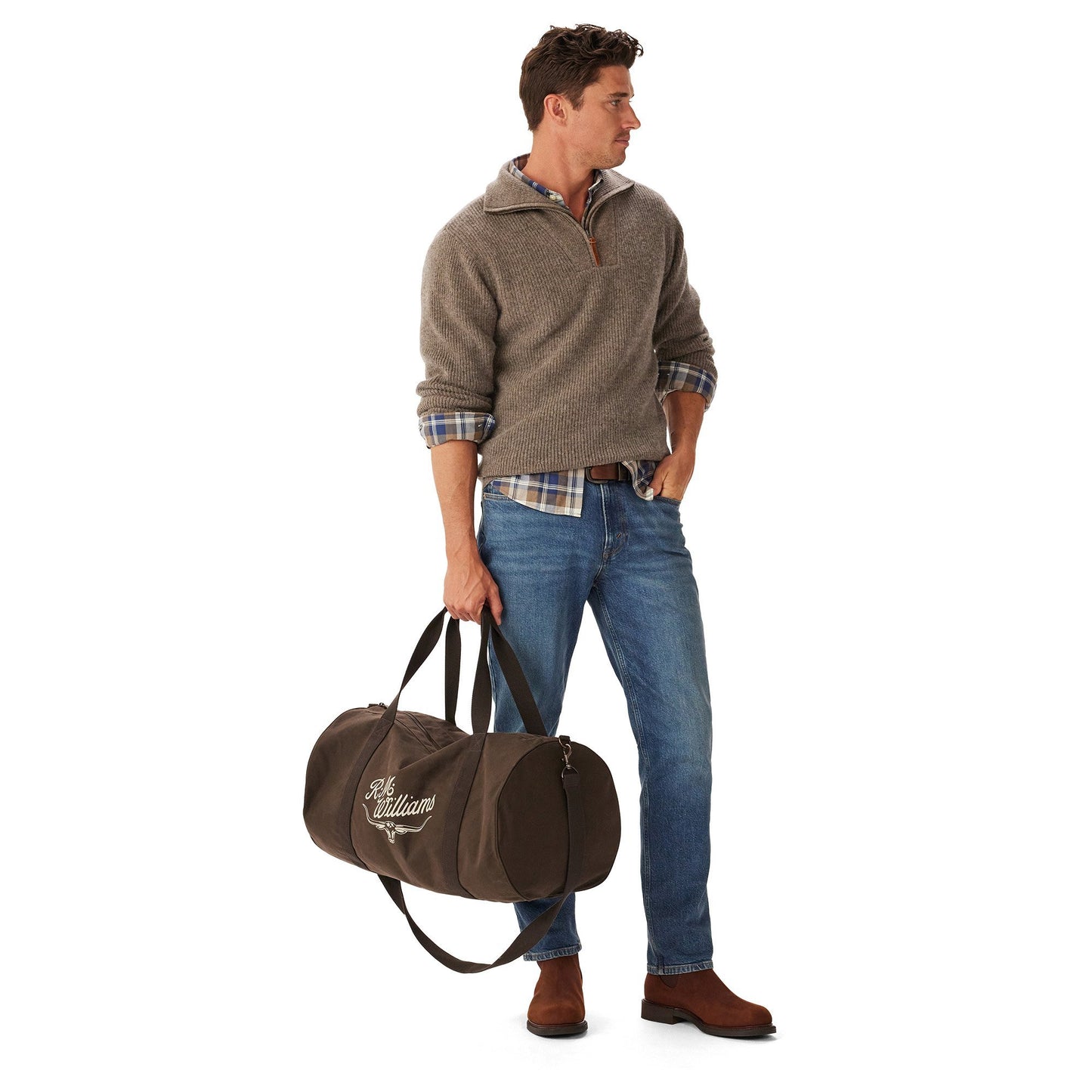 Linton Quarter Zip Lambswool Knit
