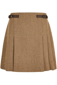 Hornbeam Pleated Tweed Skirt