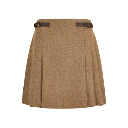Hornbeam Pleated Tweed Skirt