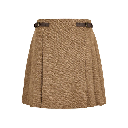 Hornbeam Pleated Tweed Skirt