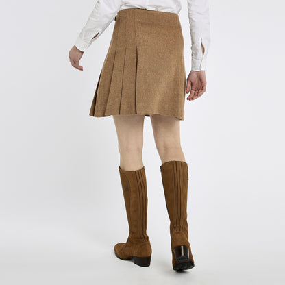 Hornbeam Pleated Tweed Skirt