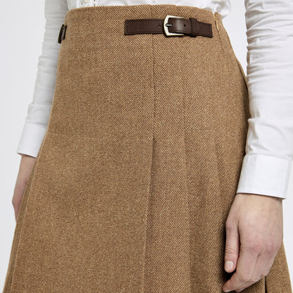 Hornbeam Pleated Tweed Skirt