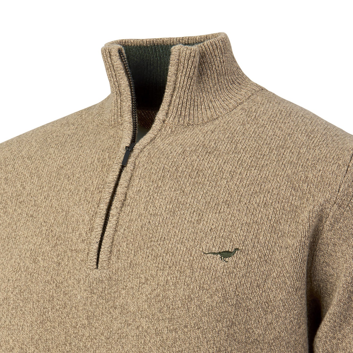 Brompton Quarter Zip Lambswool Knit