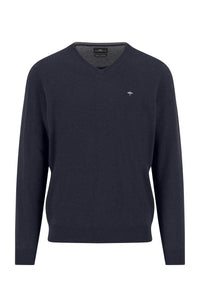 Merino Cashmere Vee Neck Knit