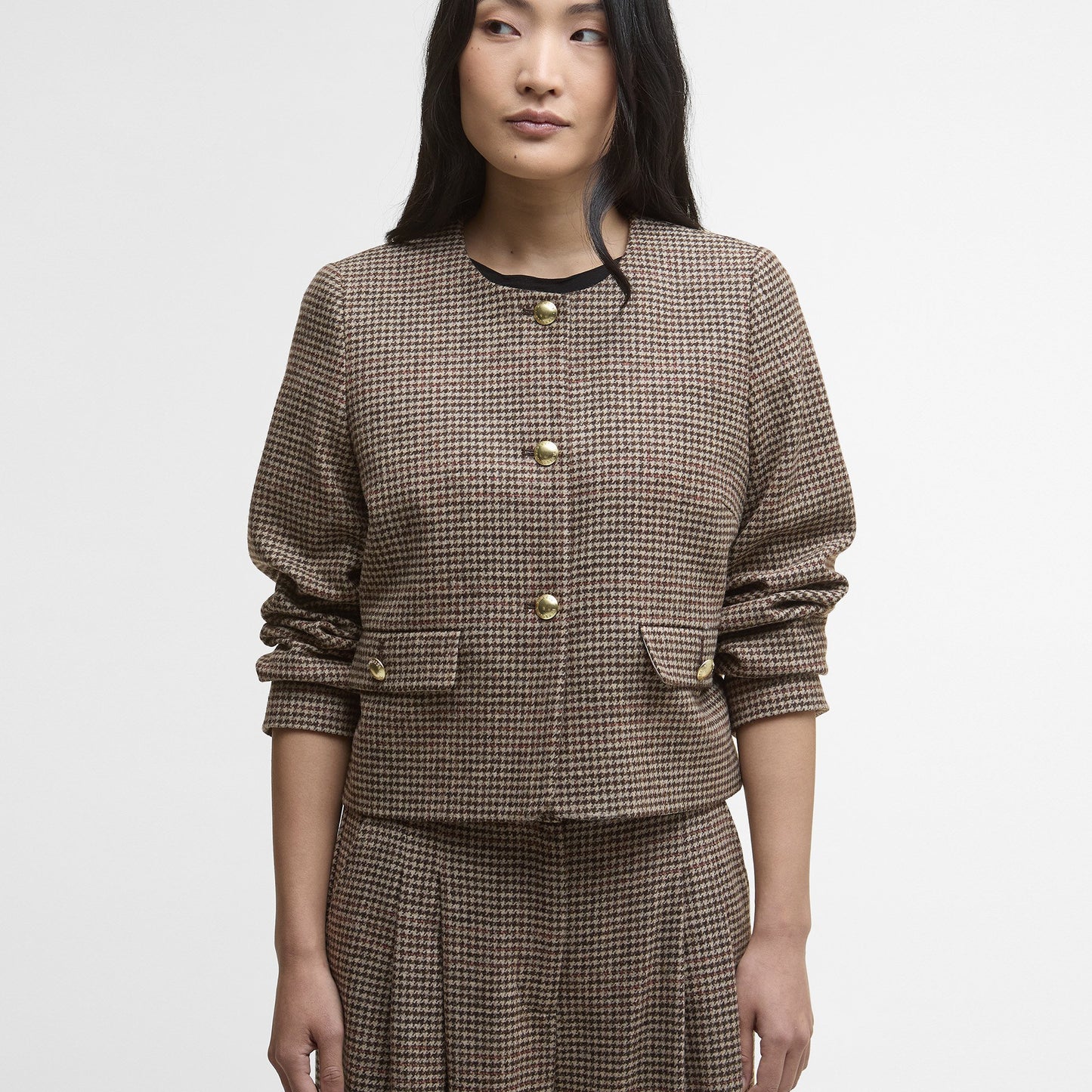 Corina Collarless Tailored Jacket