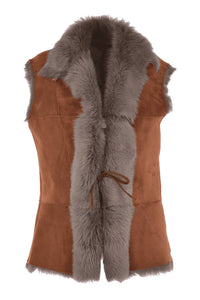 Suede Toscana Fur Trim Gilet