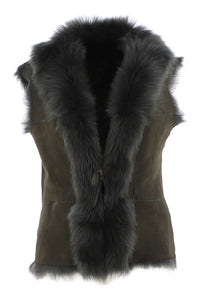 Suede Toscana Fur Trim Gilet