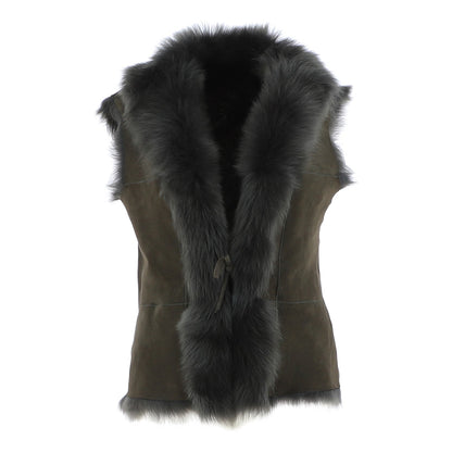 Suede Toscana Fur Trim Gilet