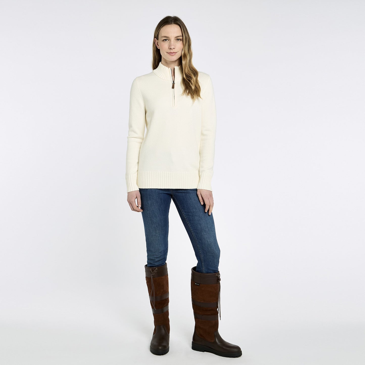 Markham Zip Neck Knit Sweater