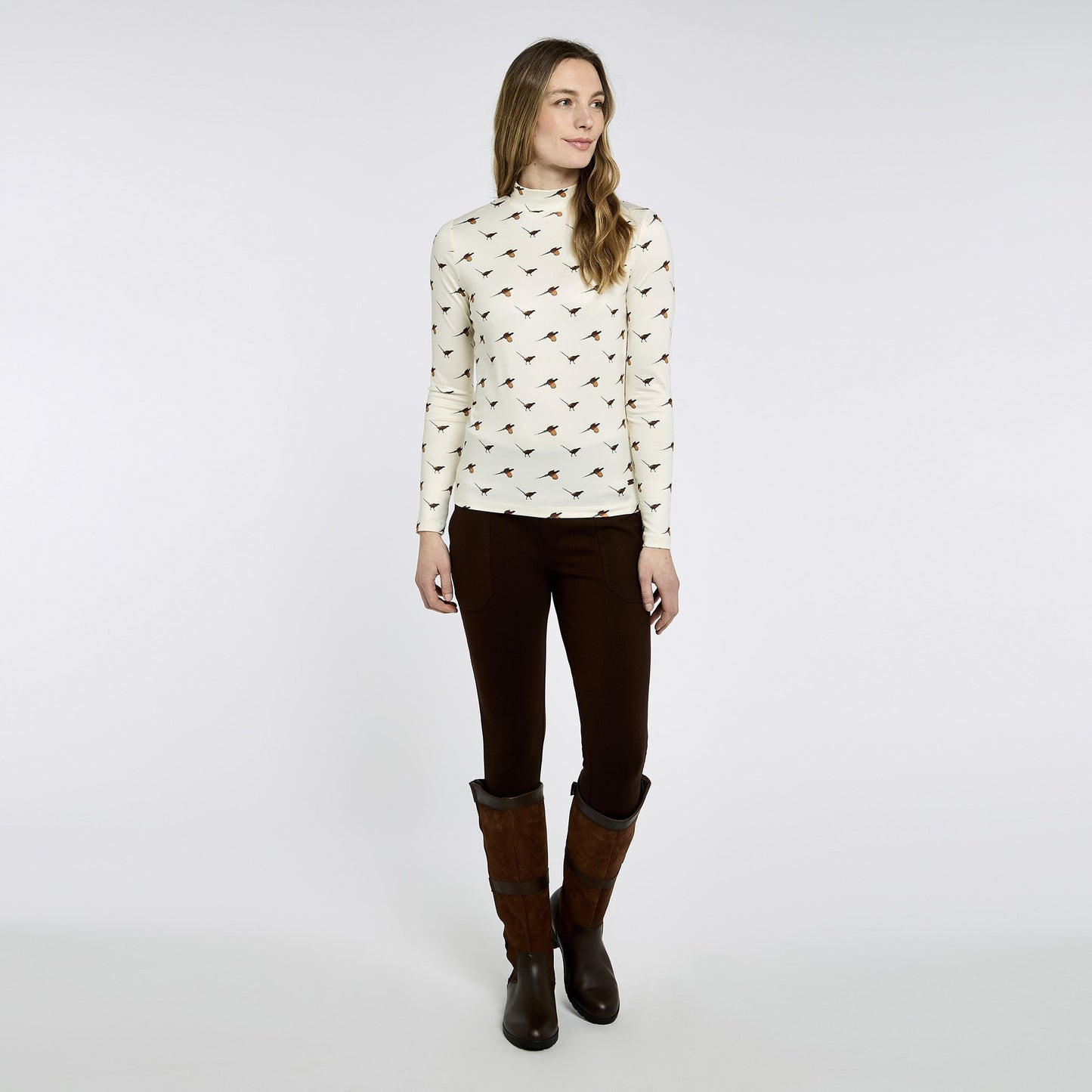 Reynolds Pheasant Mock Neck Top