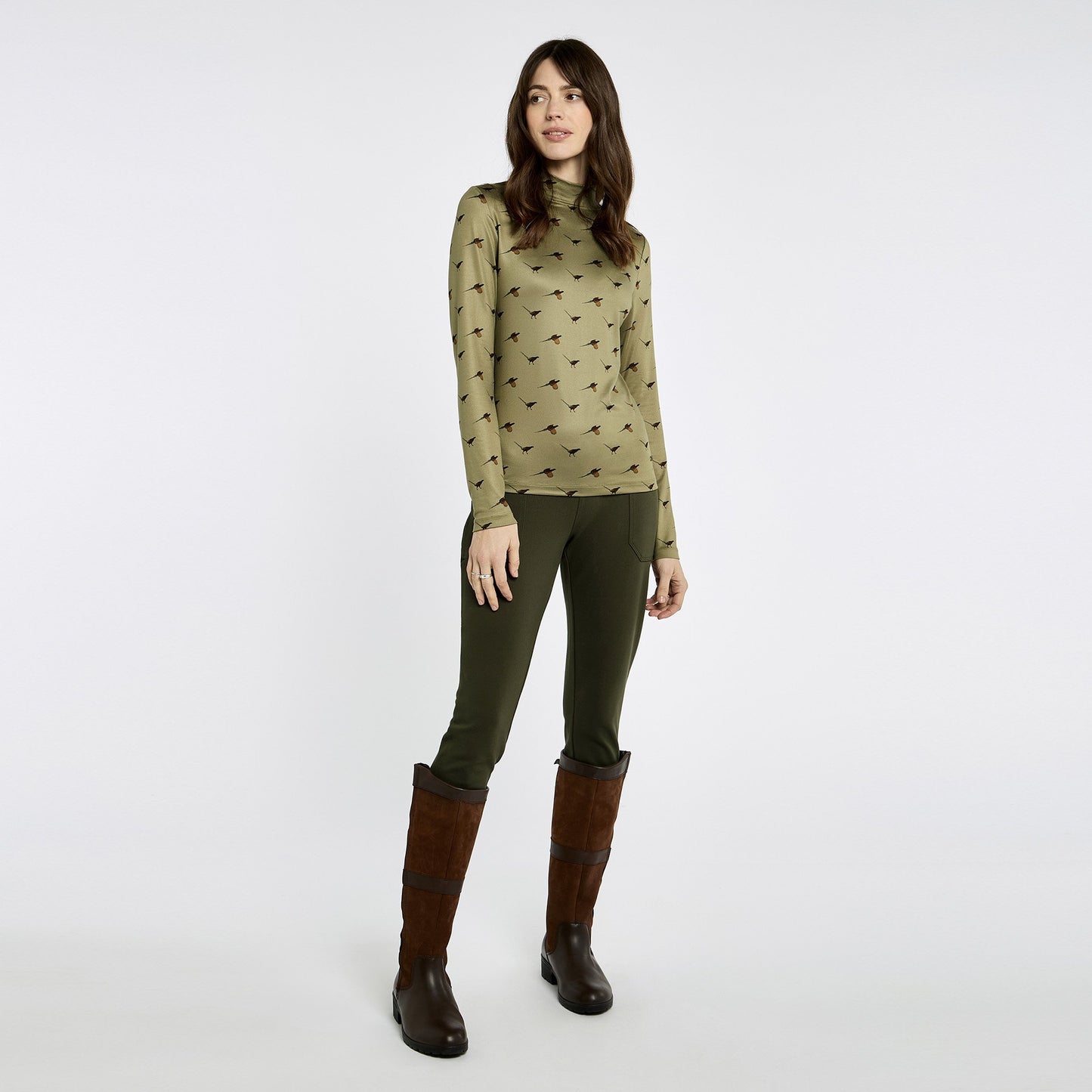 Reynolds Pheasant Mock Neck Top