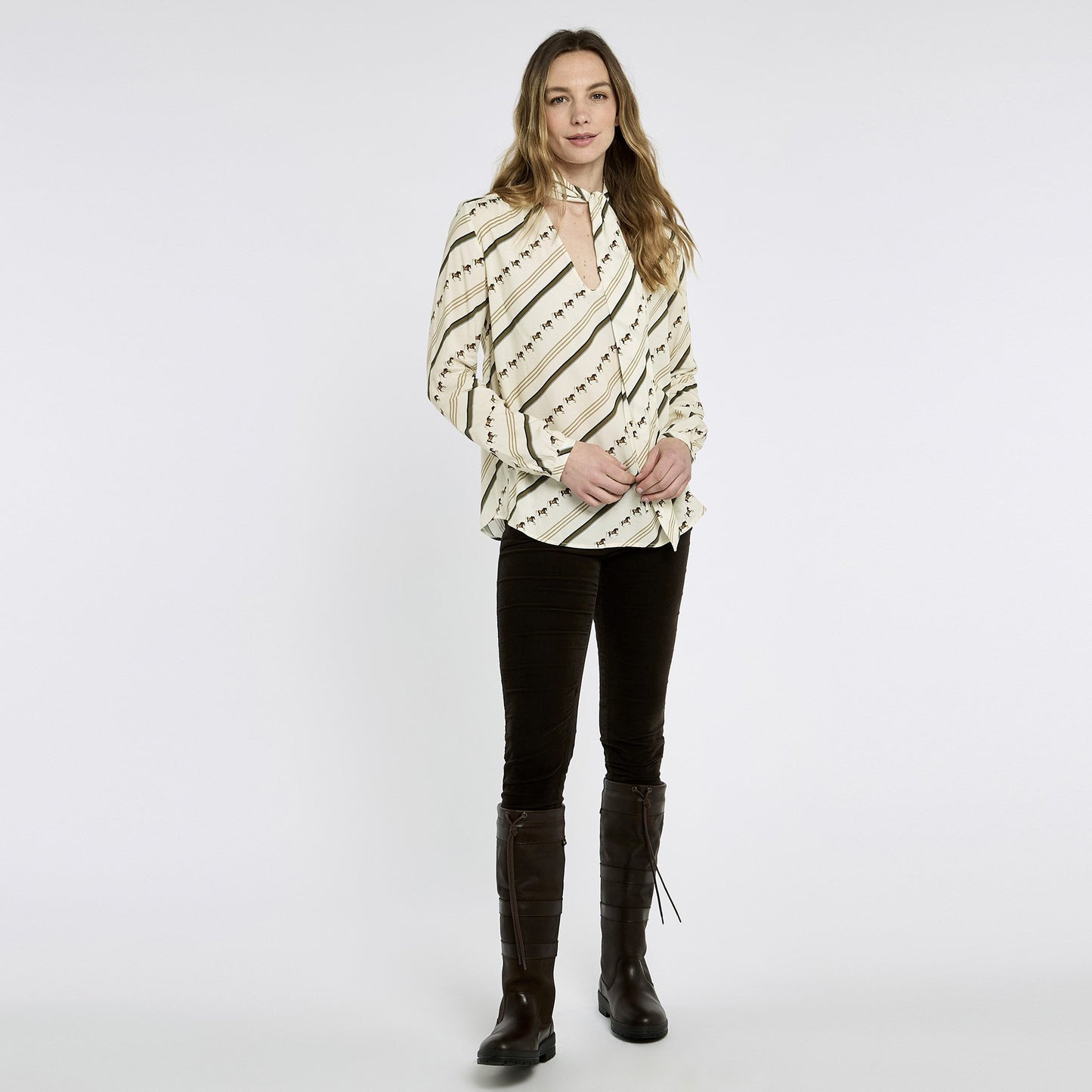 Sweetalison Tie Neck Blouse