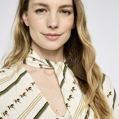 Sweetalison Tie Neck Blouse