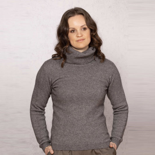 Possum Merino Polo Neck Jumper