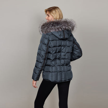 Margit Short Down Baffle with Fur Hood