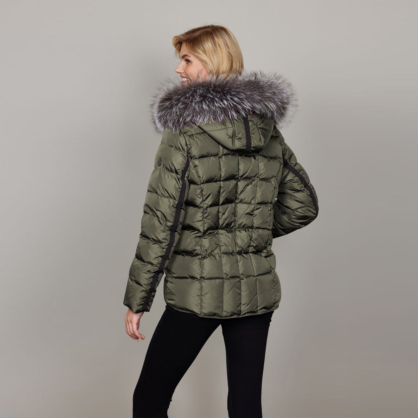 Margit Short Down Baffle with Fur Hood