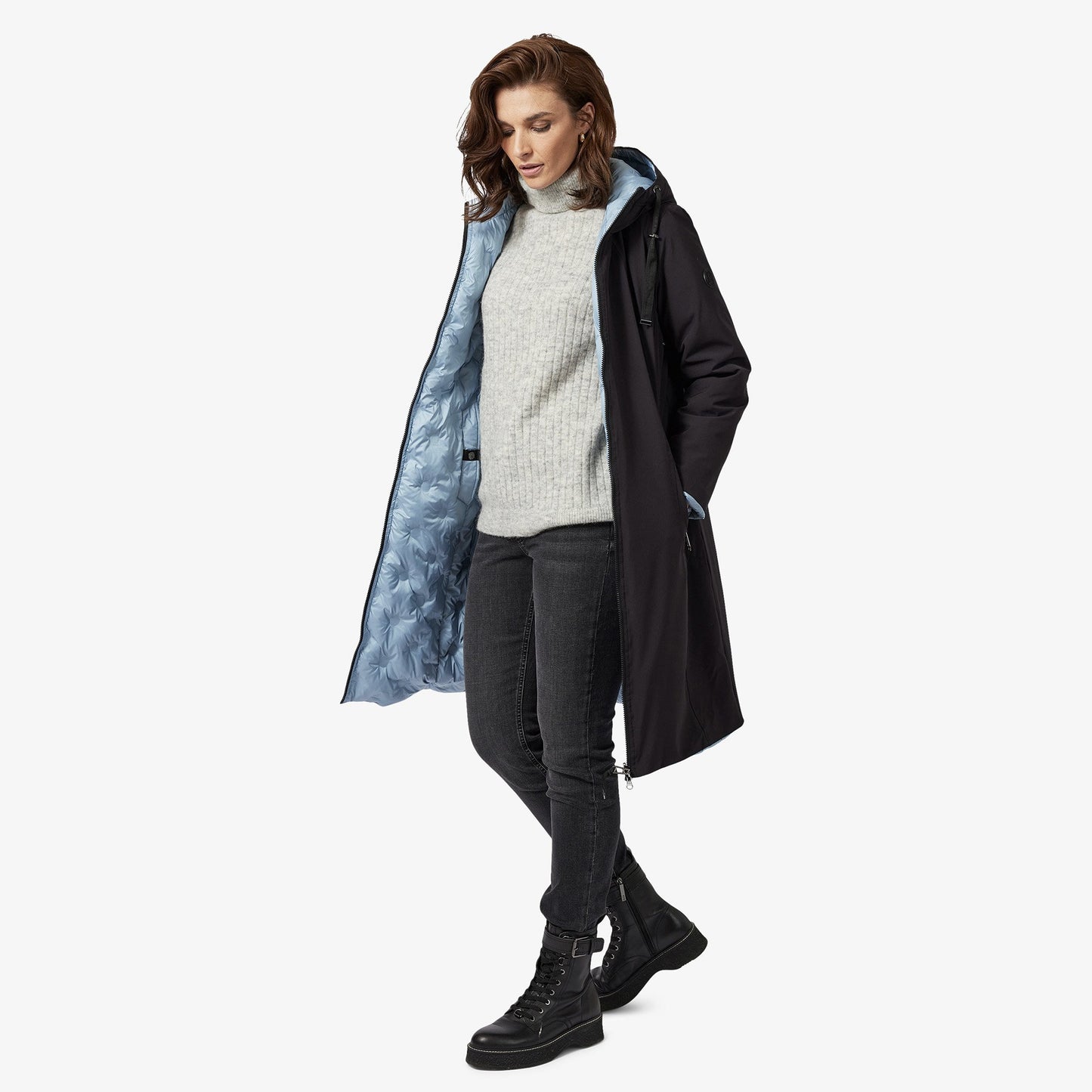 Reversible Long Insulated Coat