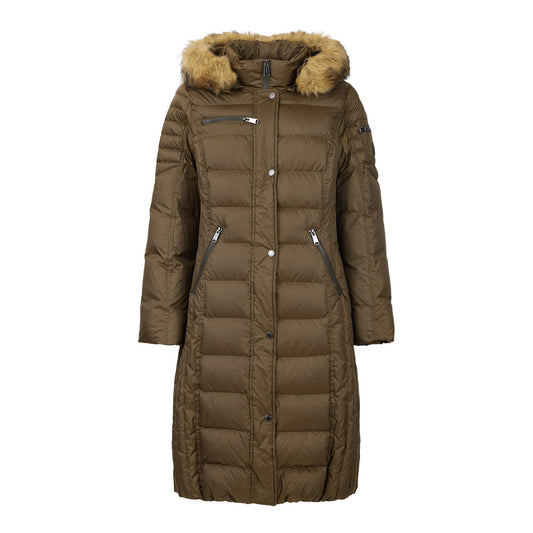 Long Down Baffle Real Fur Hood