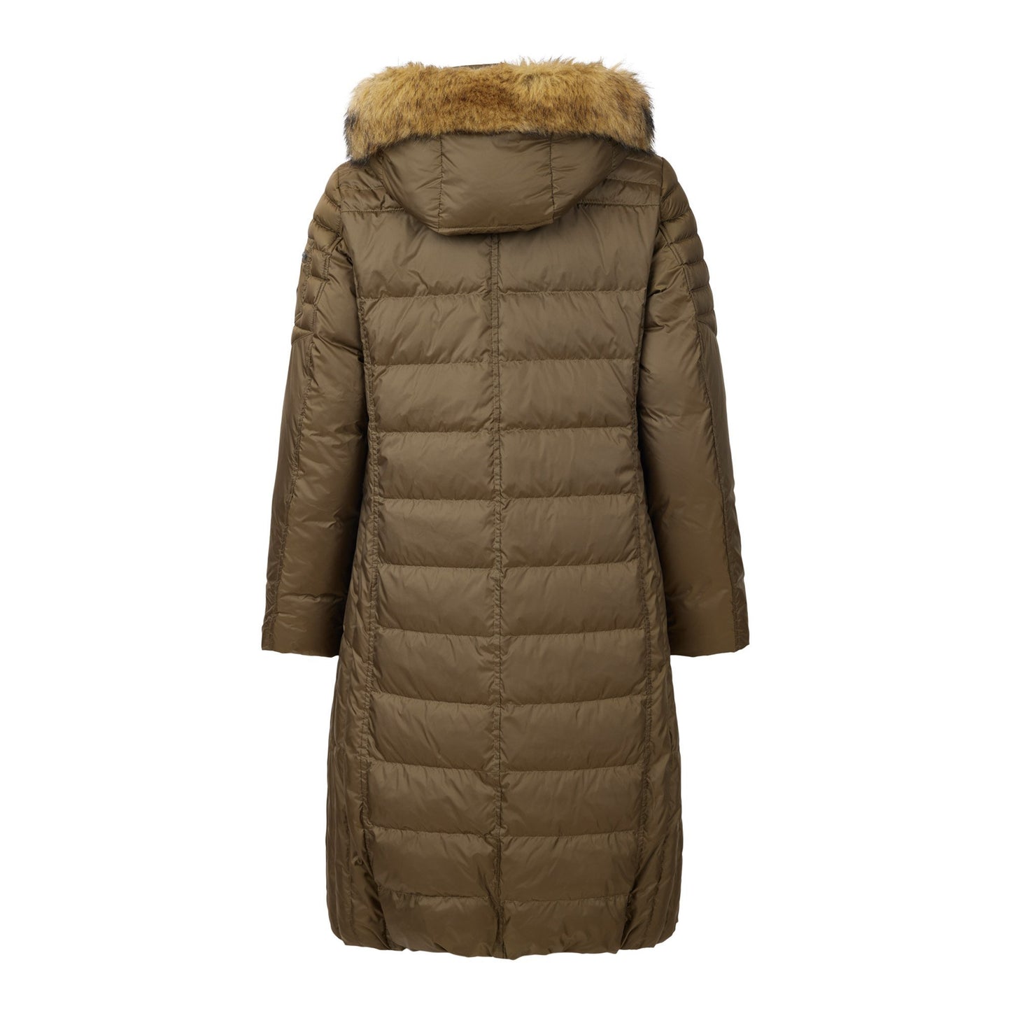 Long Down Baffle Real Fur Hood