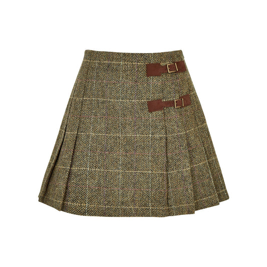 Blossom Pleated Tweed Skirt