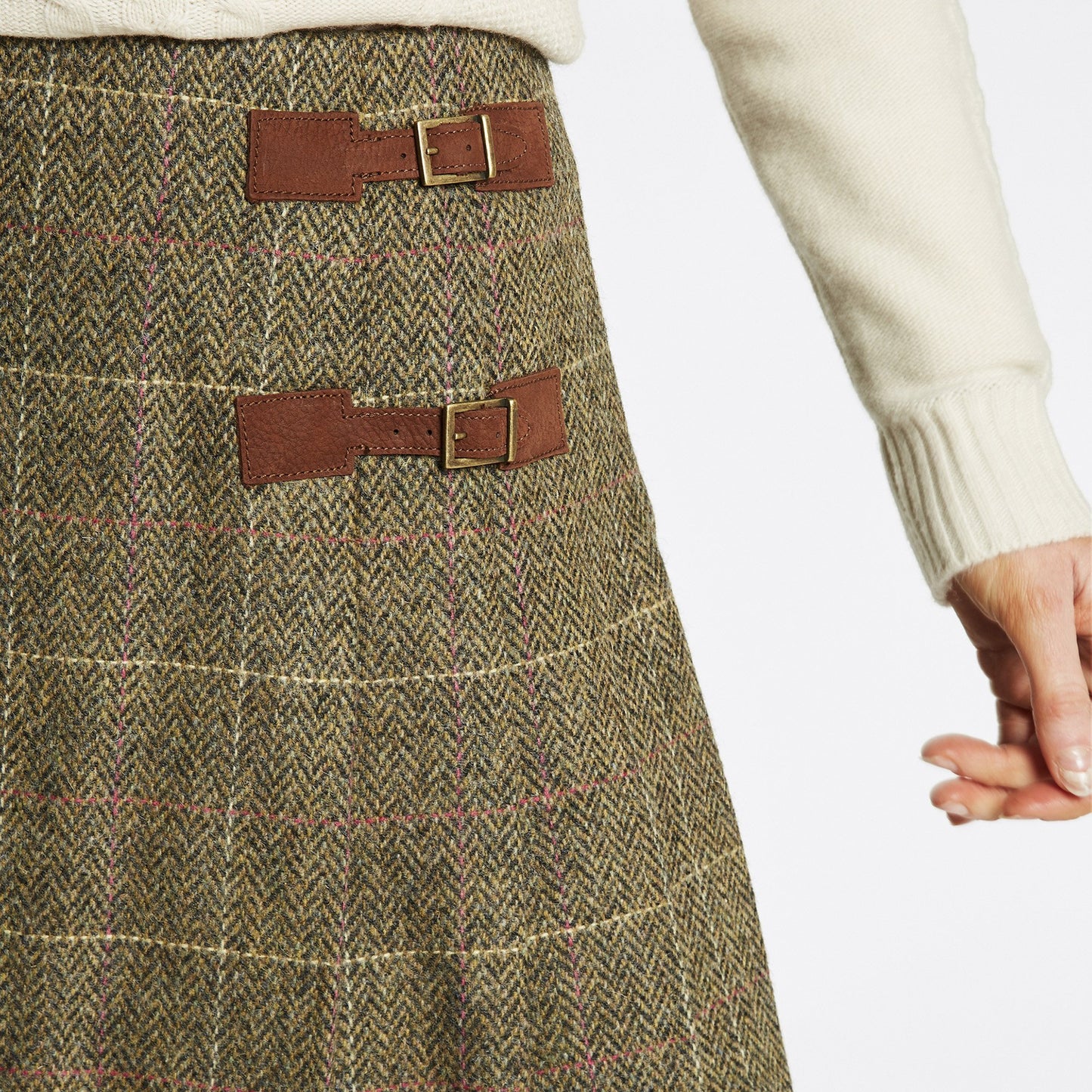 Blossom Pleated Tweed Skirt