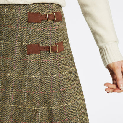 Blossom Pleated Tweed Skirt