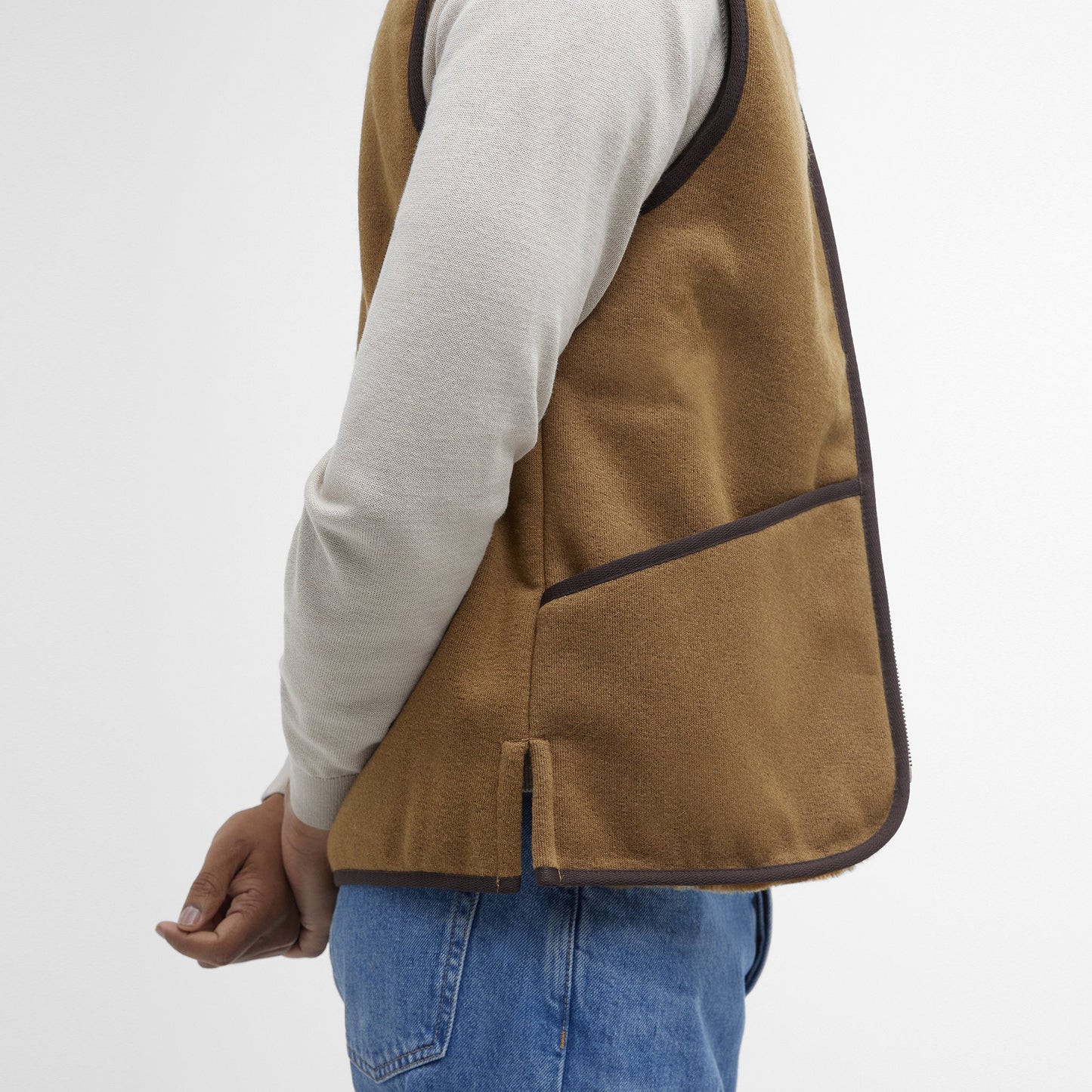 Barbour Warm Pile Waistcoat Zip in Liner 48