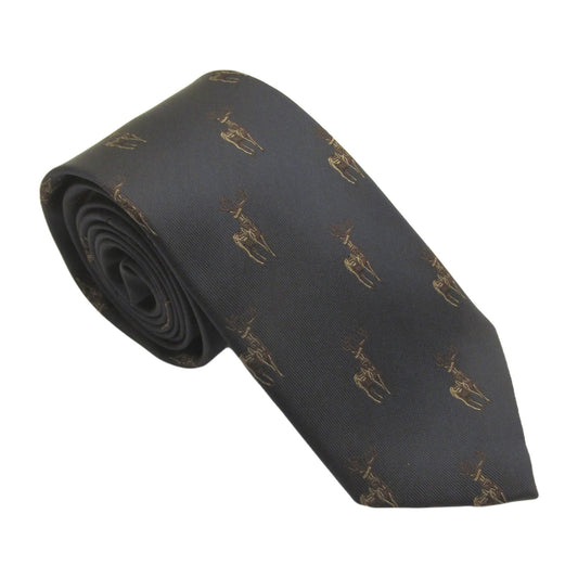 Standing Stag Silk Tie
