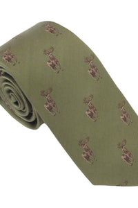 Standing Stag Silk Tie