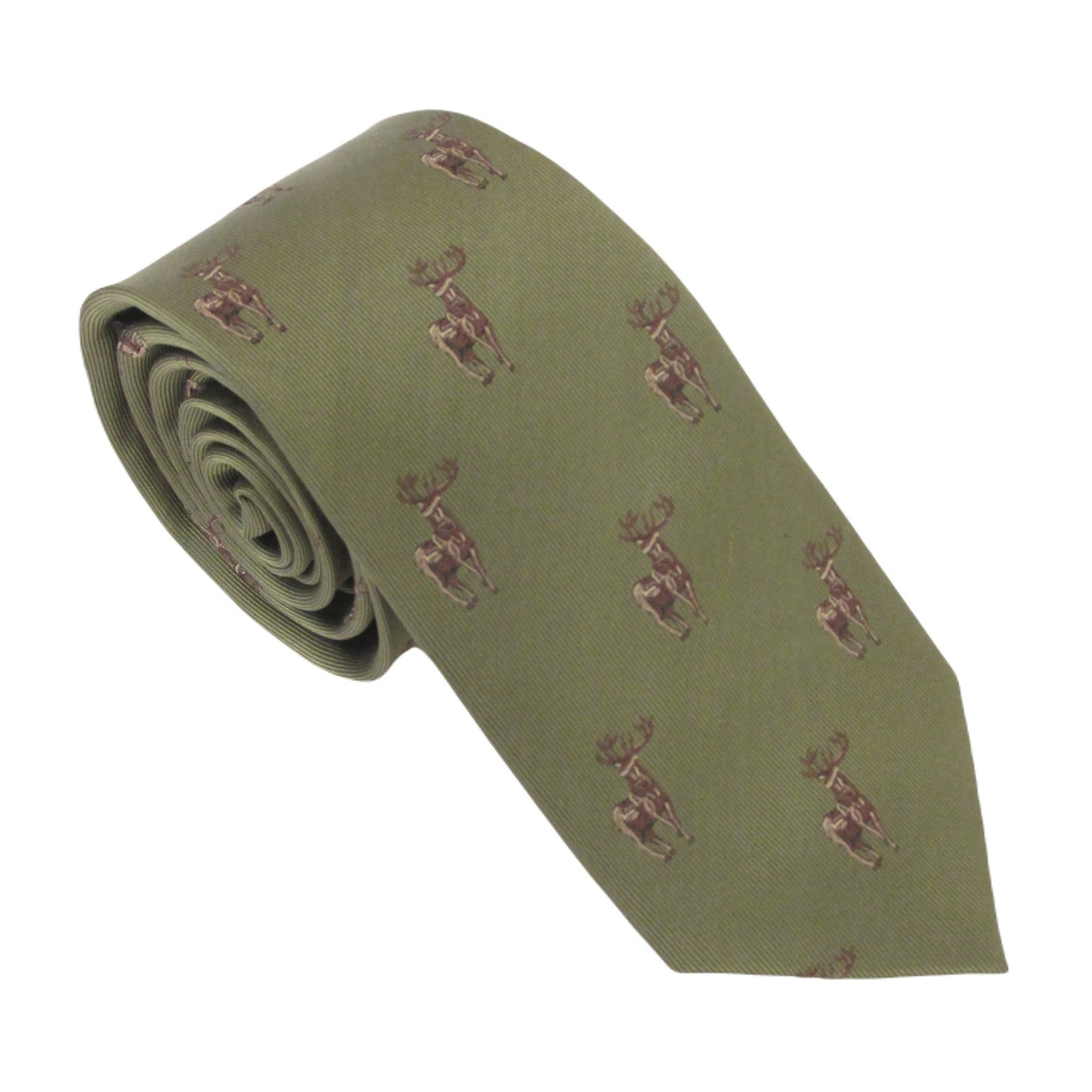 Standing Stag Silk Tie