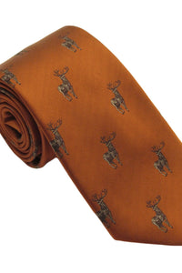 Standing Stag Silk Tie