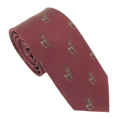 Standing Stag Silk Tie