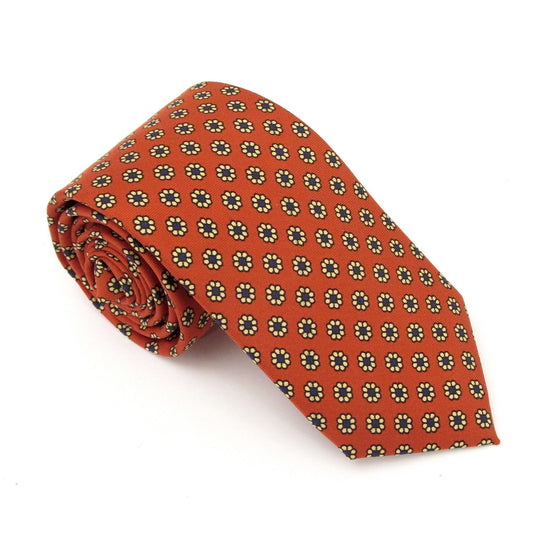 English Silk Flower Tie