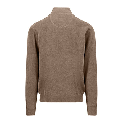 Zip Neck Superfine Cotton Knit
