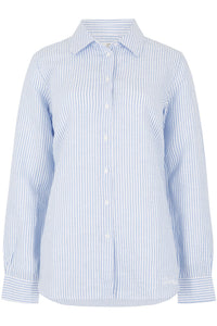 Butterfly Stripe Linen Shirt
