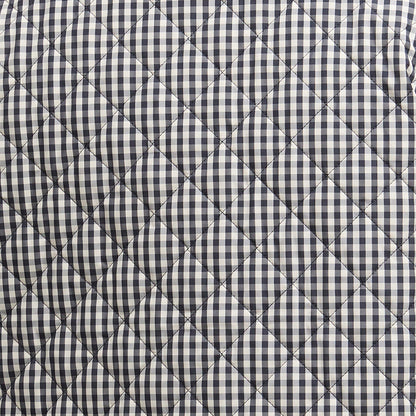 Cashel Check Collarless Quilted Jacket