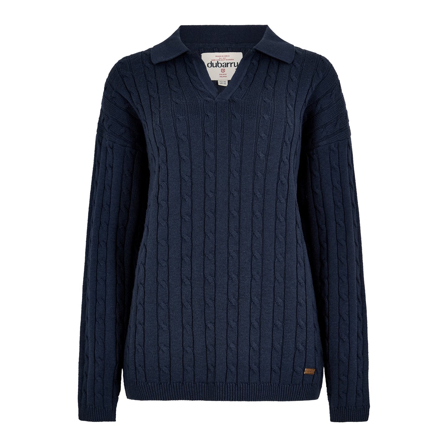 Brownville Cable Knit Polo Jumper