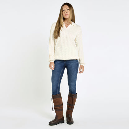 Brownville Cable Knit Polo Jumper