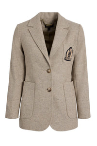 Henrietta Single Breasted Herringbone Blazer