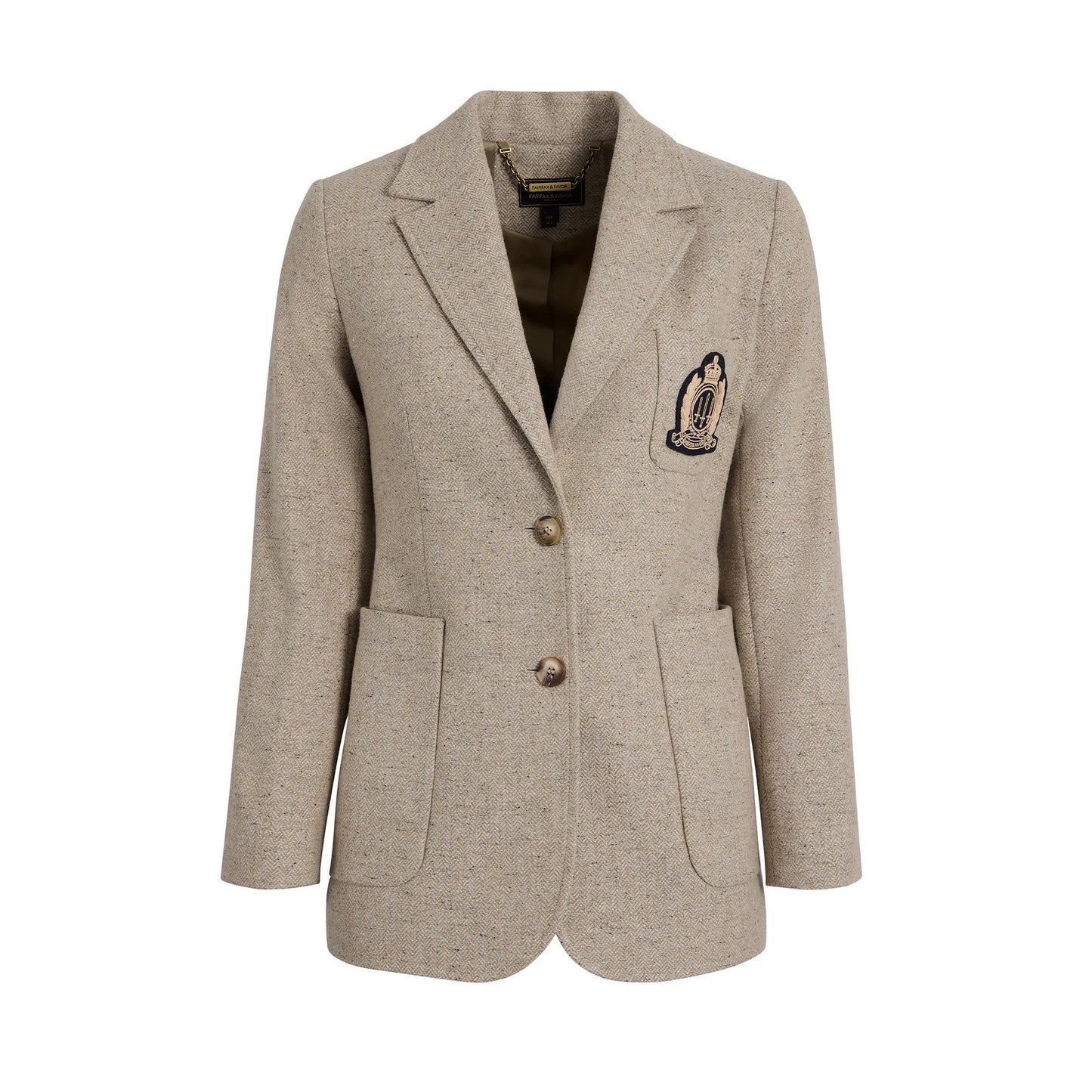 Henrietta Single Breasted Herringbone Blazer