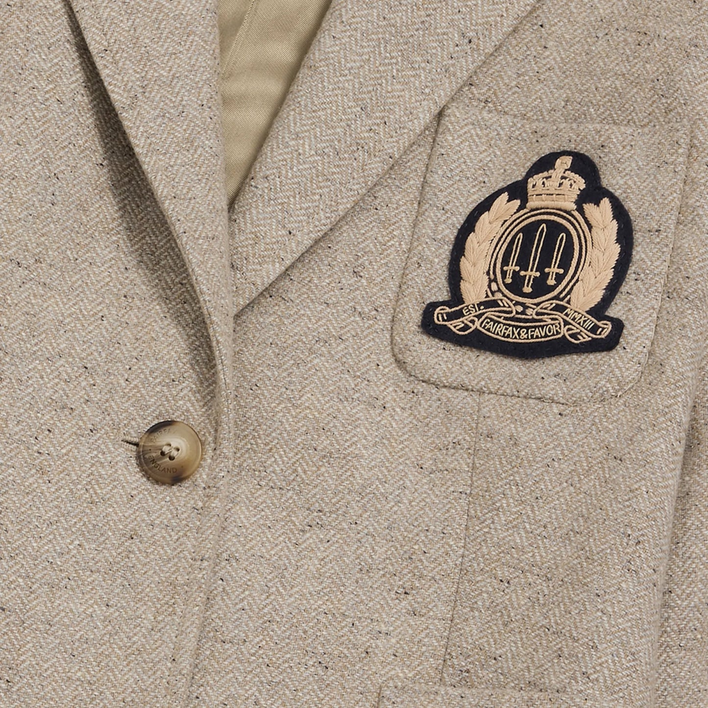 Henrietta Single Breasted Herringbone Blazer