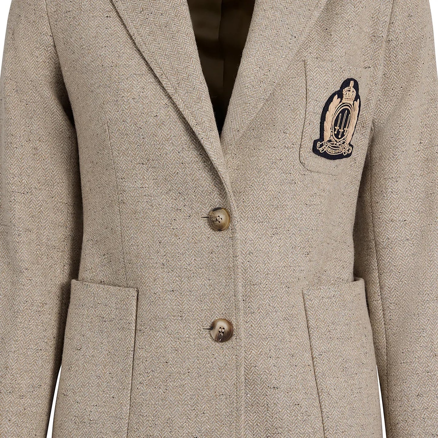 Henrietta Single Breasted Herringbone Blazer
